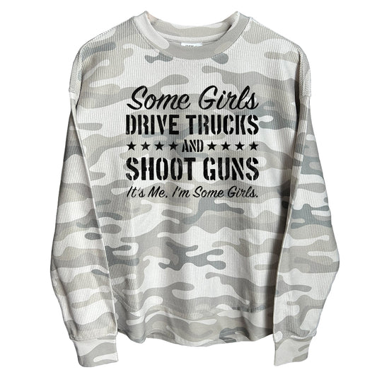 Some Girls Drive Trucks and Shoot Guns (Front) Corded Poncho