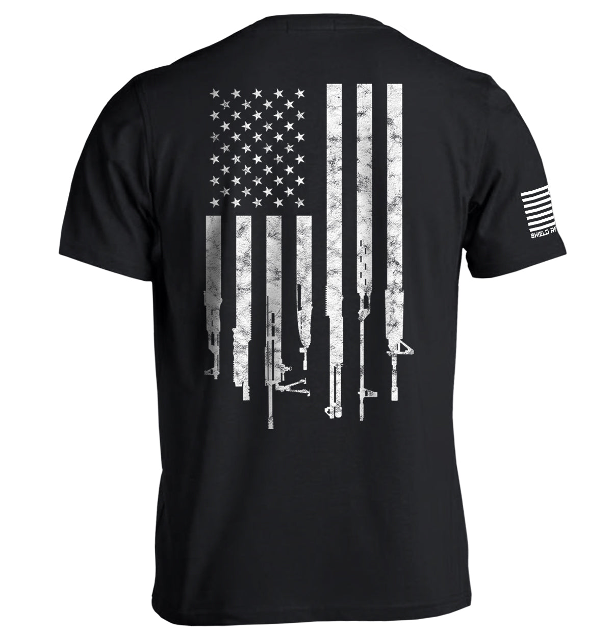 SRA-2519-Firearm Flag- Tee- Black