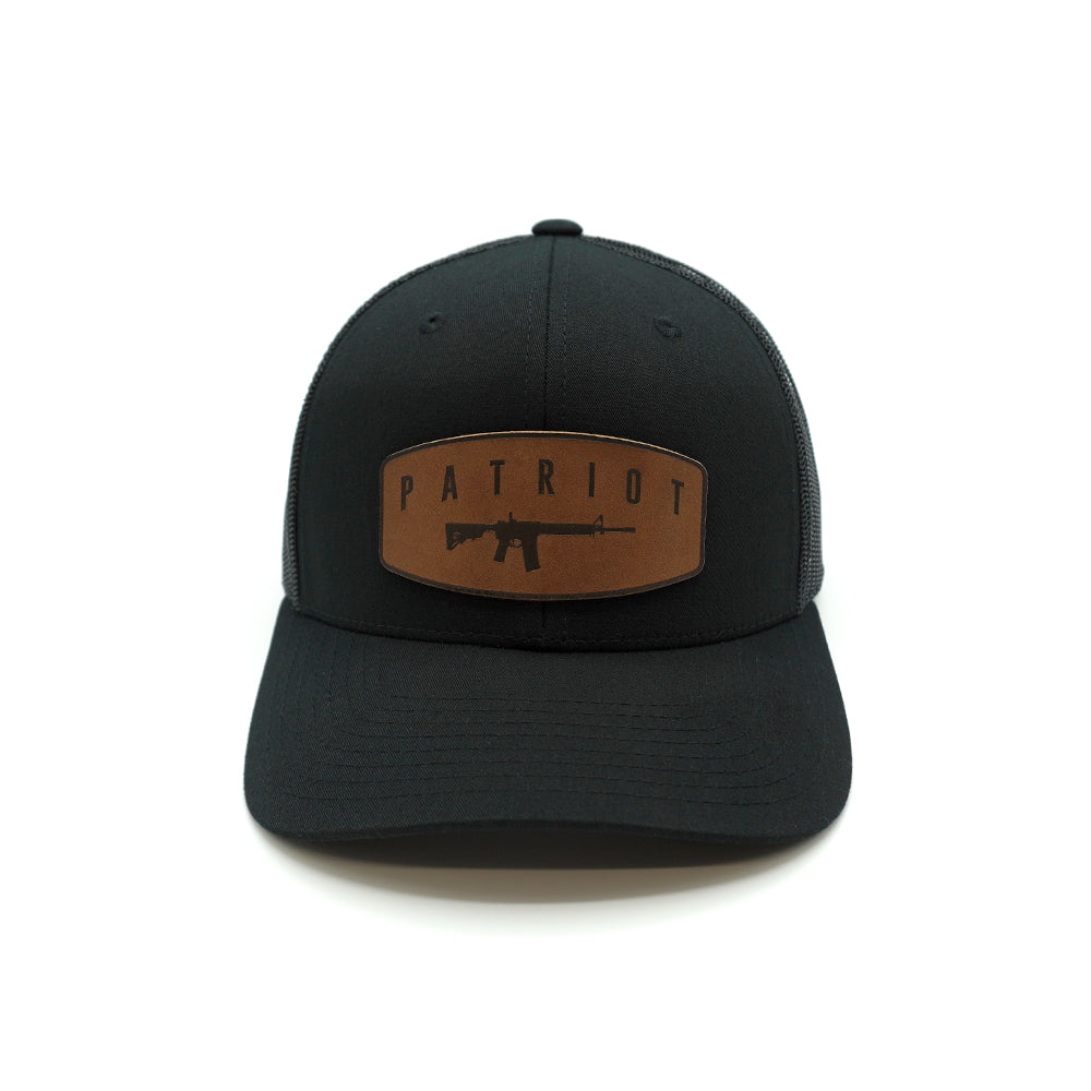 Patriot AR-15 Leather Patch Hat