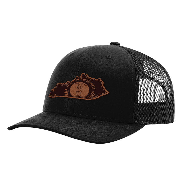 KY State Flag Leather Patch Hat
