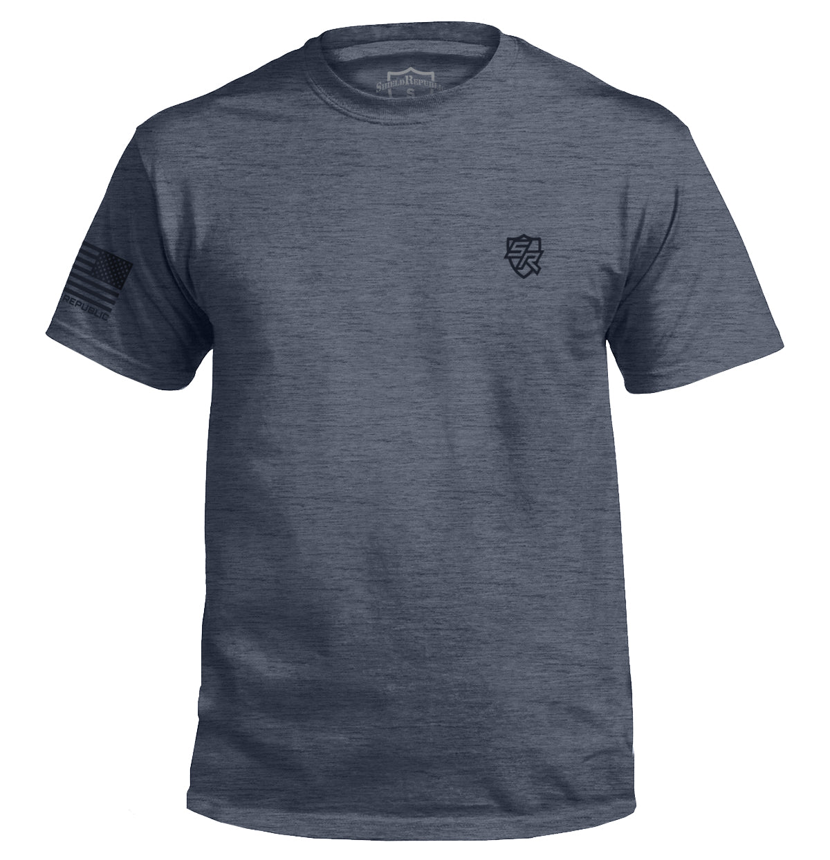 Shield Republic Tee Heather Navy