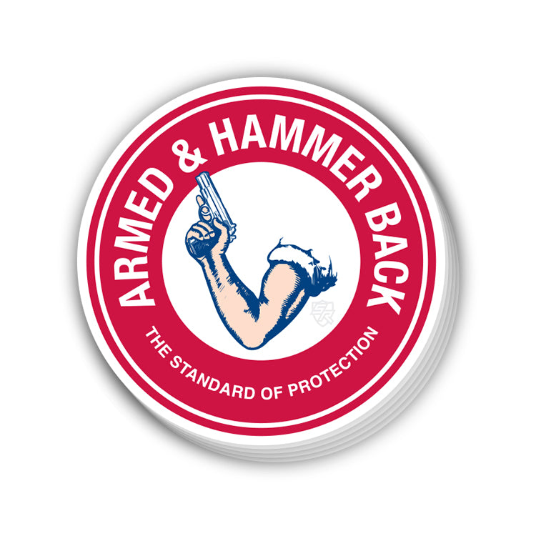 Armed and Hammer Back Decal