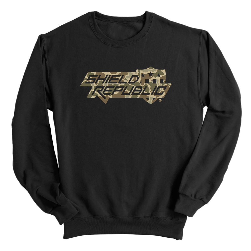 Shield Republic Duck Camo Stacked Logo (Front)