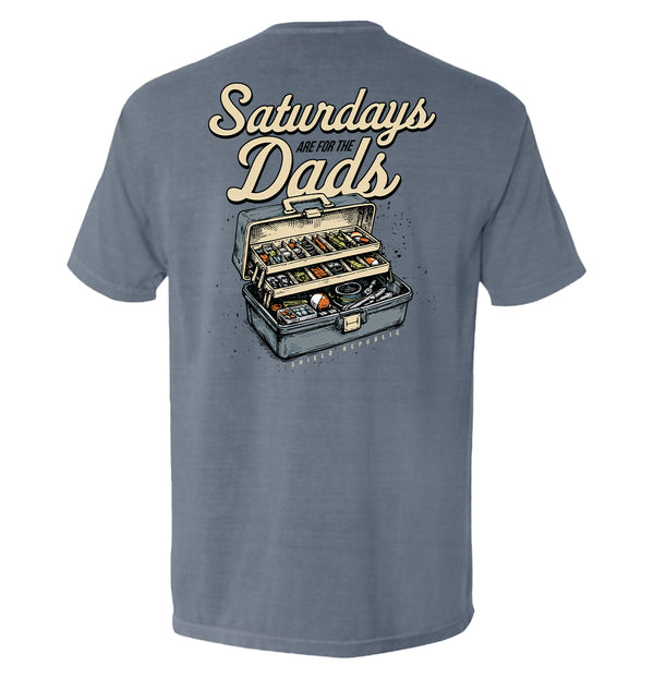 Saturdays Are For The Dads Tackle Box (Back Print)
