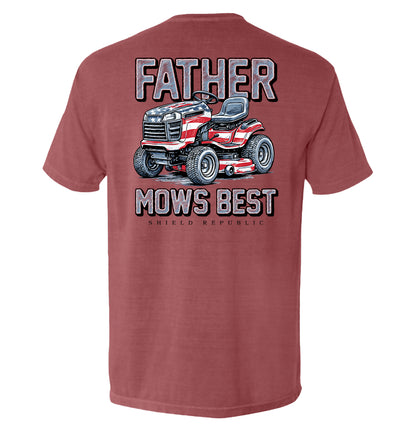 Father Mows Best Stars and Stripes