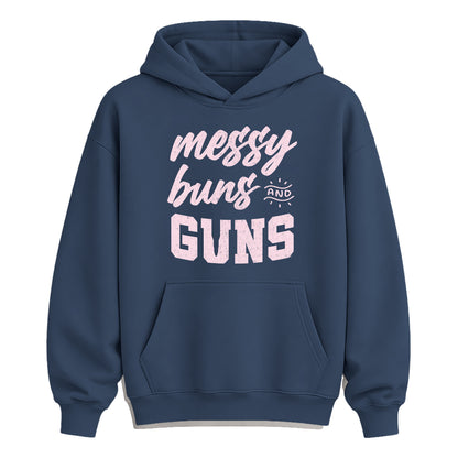 Messy Buns and Guns (Front Print)