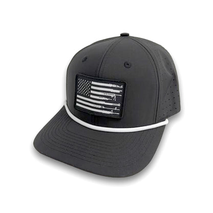 Firearm Flag Woven Patch Hat