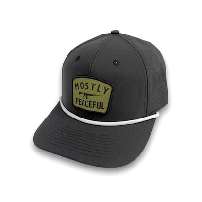 Mostly Peaceful Woven Patch Hat