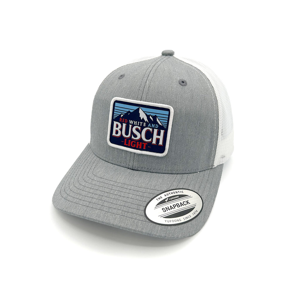 Red White Busch Light Woven Patch Hat – Shield Republic