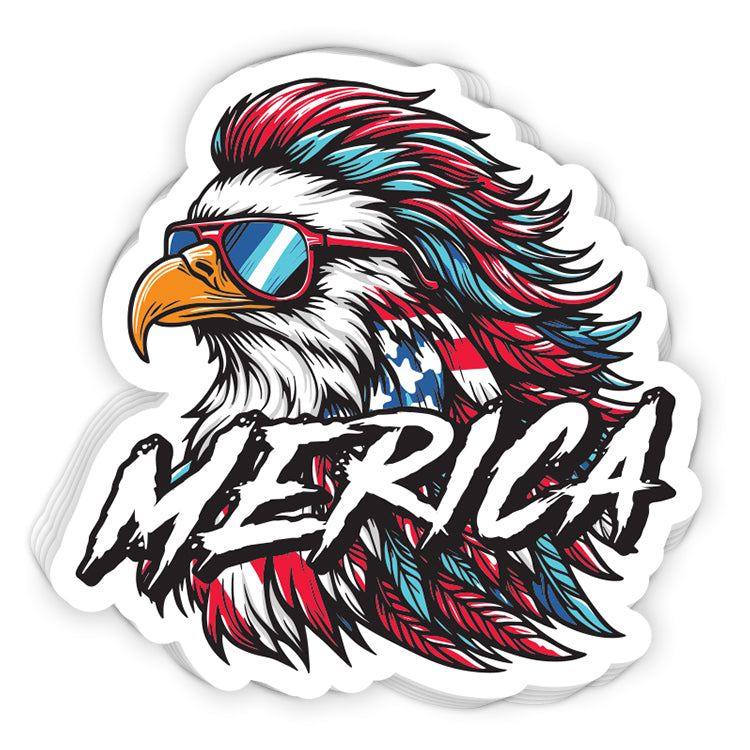 Merica Mullet Eagle Decal