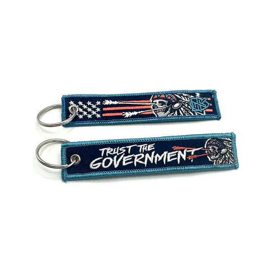 Trust the Government Jet Tag Keychain