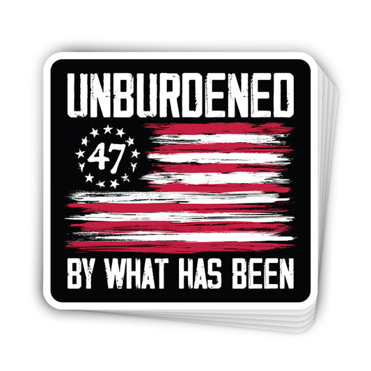 Unburdened By What Has Been 47 Flag Decal