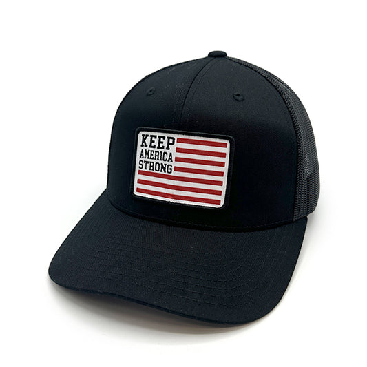 Keep America Strong Flag Woven Patch Hat