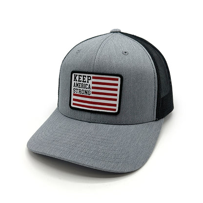 Keep America Strong Flag Woven Patch Hat