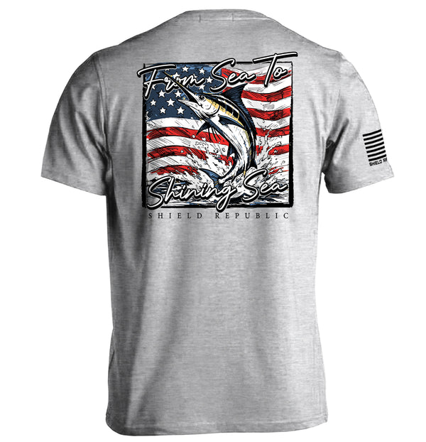 From Sea To Shining Sea Marlin (Back Print)