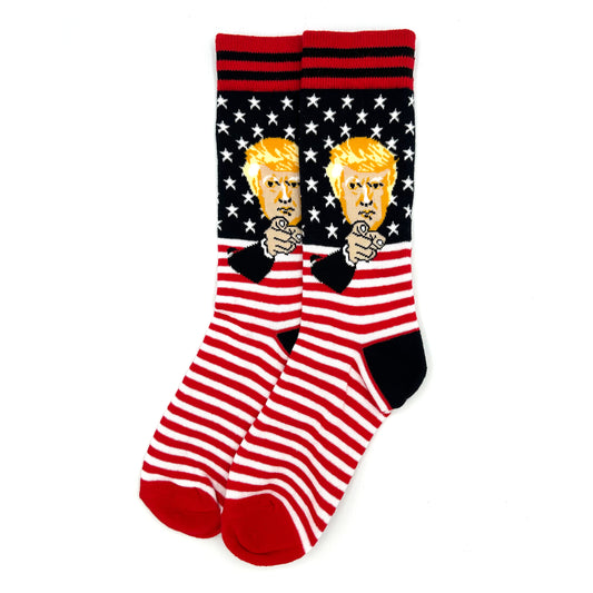 Trump USA Flag Novelty Socks