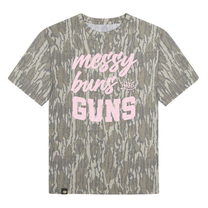 Messy Buns and Guns (Front Print)