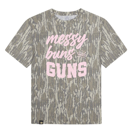 Messy Buns and Guns (Front Print)