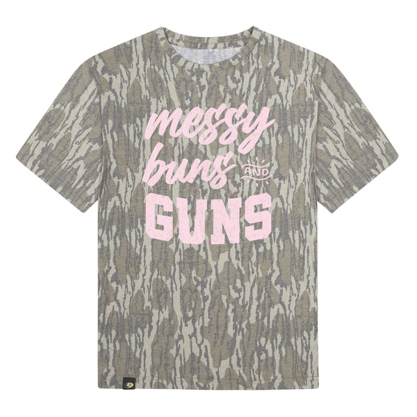 Messy Buns and Guns (Front Print)