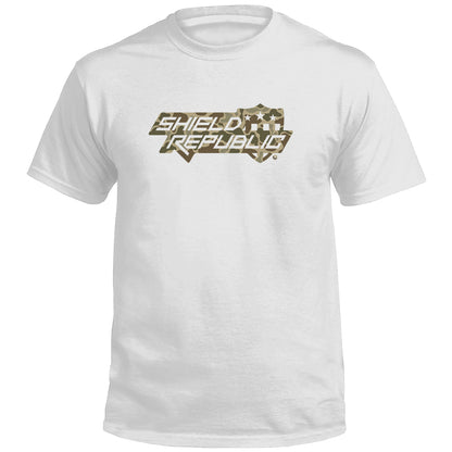 Shield Republic Duck Camo Stacked Logo (Front)