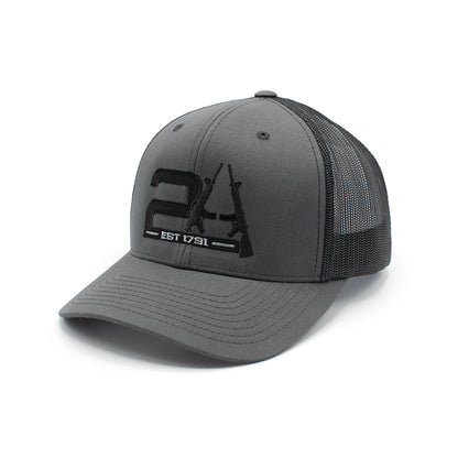 2A Est 1791 Hat Charcoal Black