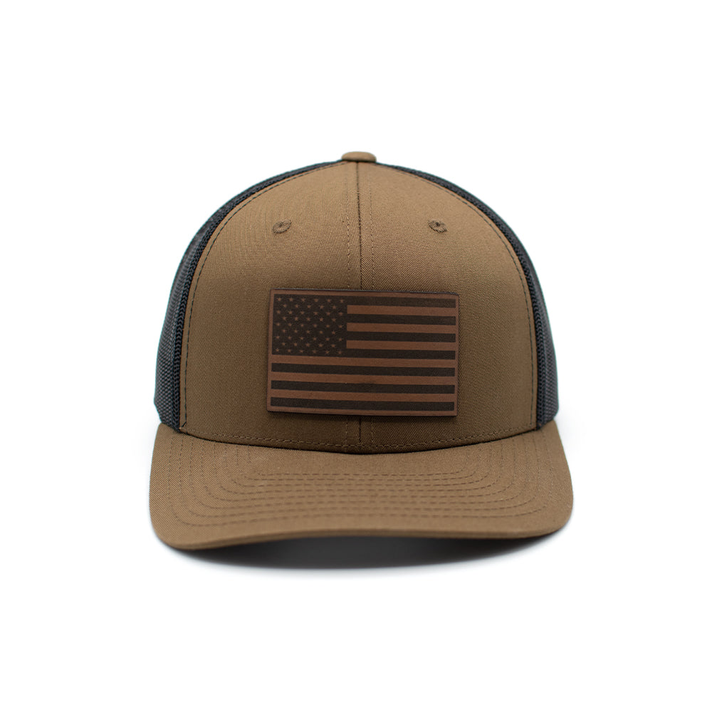 American Flag Leather Patch Hat – Shield Republic