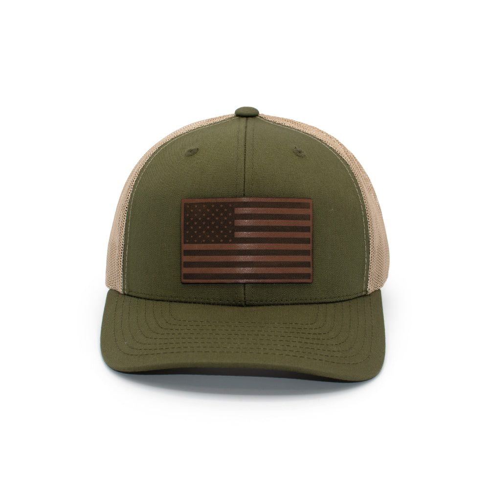 American Flag Leather Patch Hat – Shield Republic