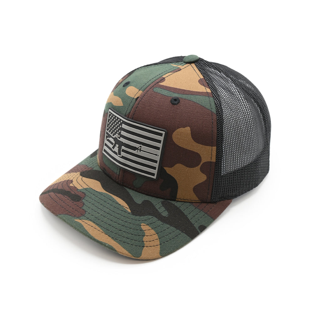 Midnight AR-15 Flag PVC Patch Hat