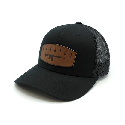 Patriot AR-15 Leather Patch Hat