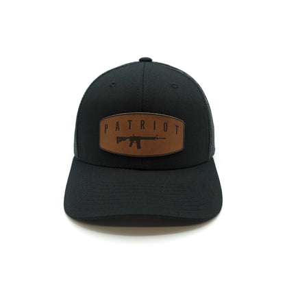 Patriot AR-15 Leather Patch Hat