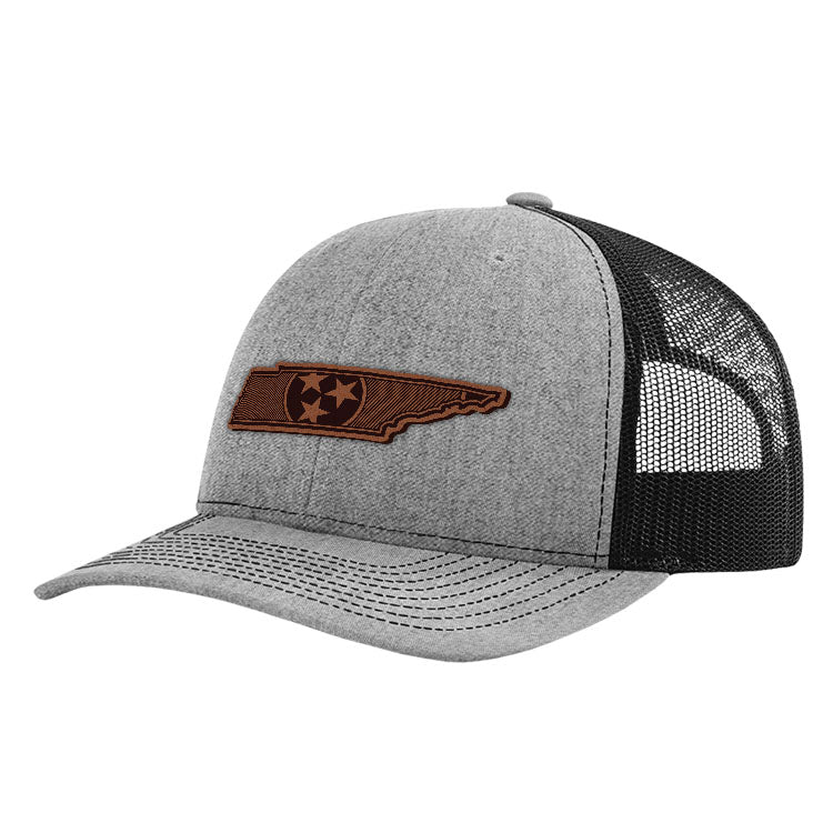 TN State Flag Leather Patch Hat