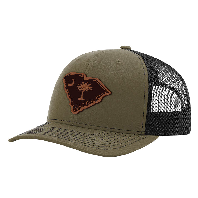 SC State Flag Leather Patch Hat