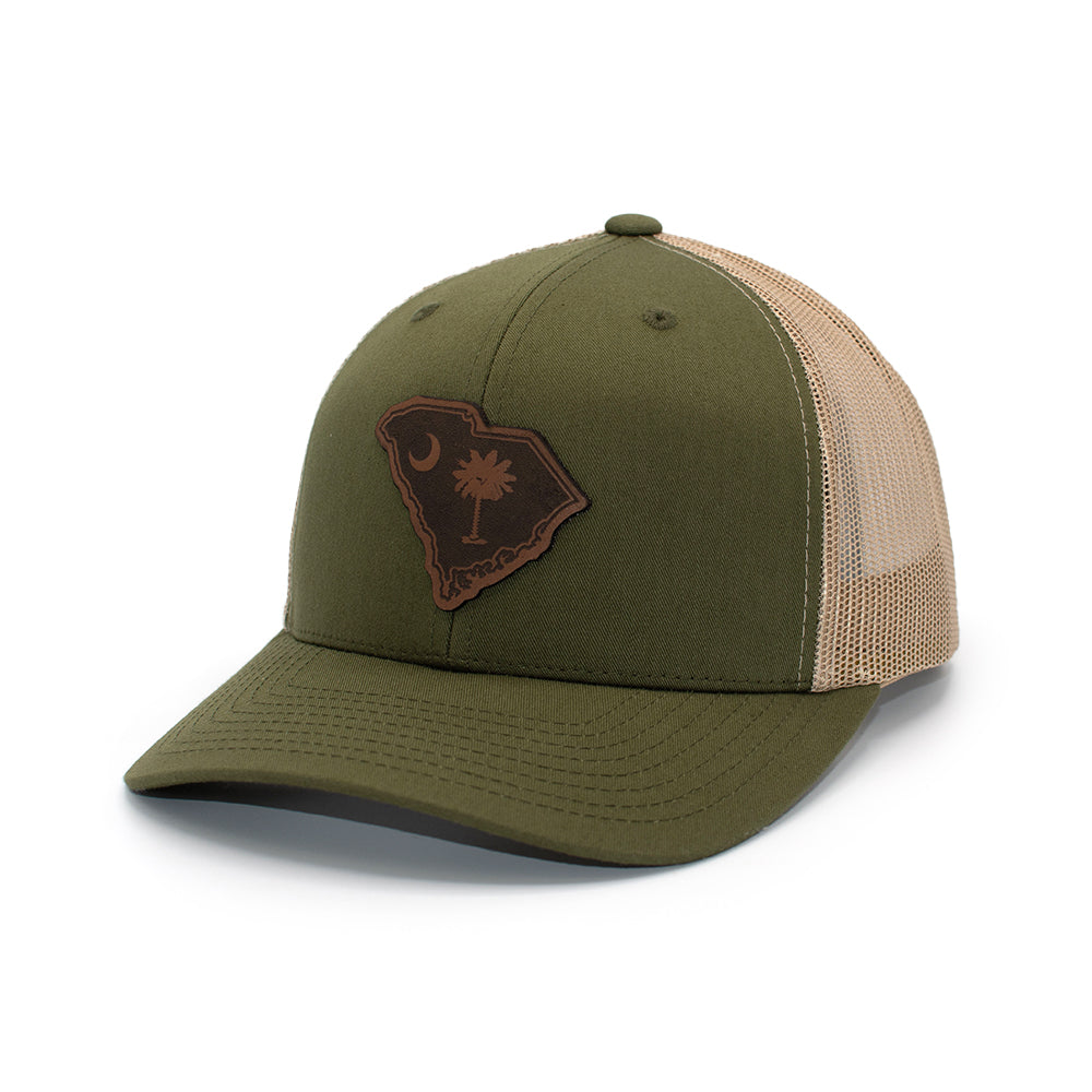 SC State Flag Leather Patch Hat
