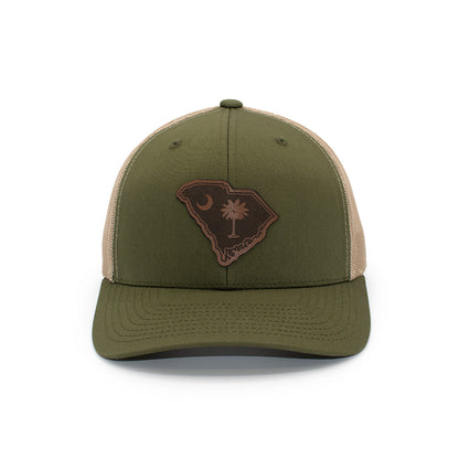 SC State Flag Leather Patch Hat