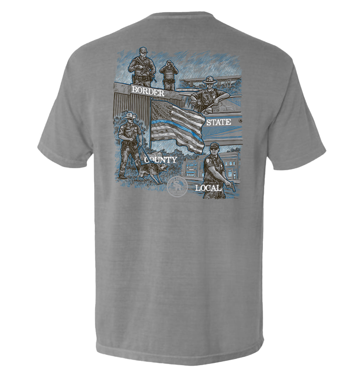 Blue Line (Border State County Local) Pocket Tee
