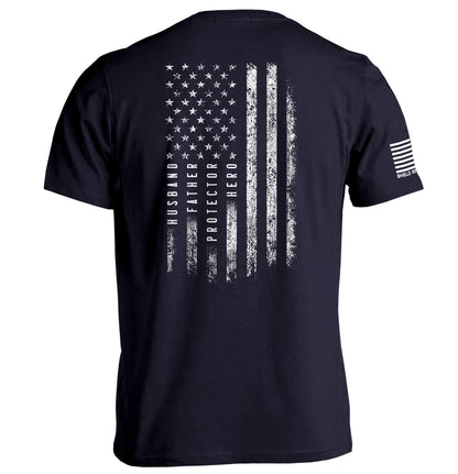 Husband Father Protector Hero American Flag