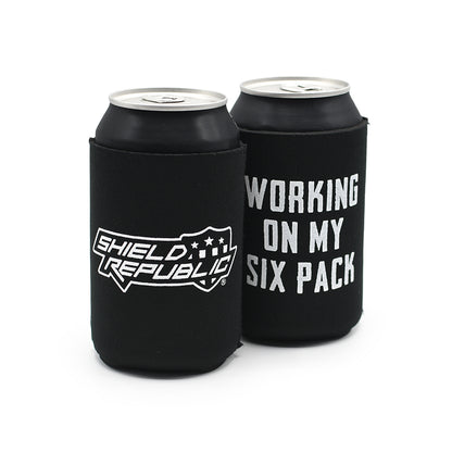 Shield Republic (Working On My Six Pack) Koozie