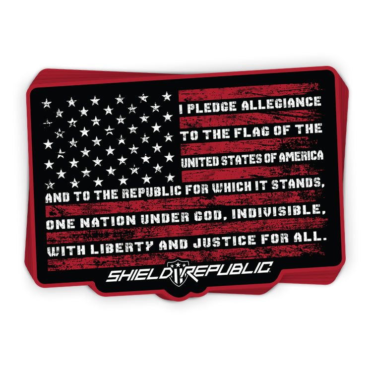 Pledge of Allegiance Flag Decal