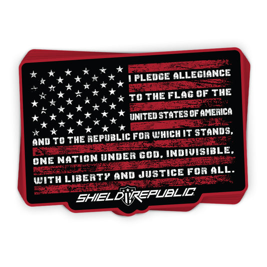 Pledge of Allegiance Flag Decal