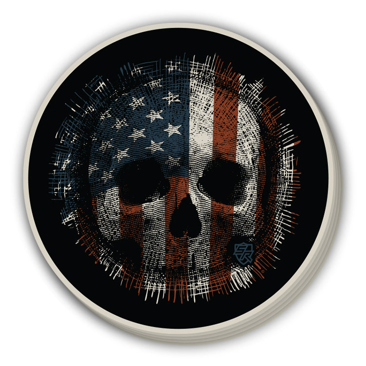 Skull of the Patriot Decal