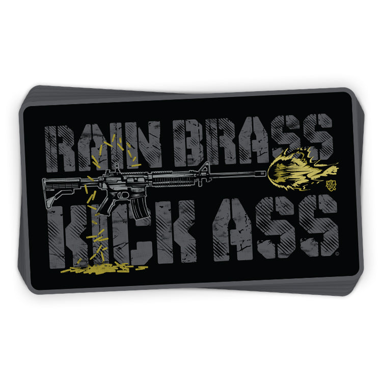 Rain Brass Kick Ass Decal