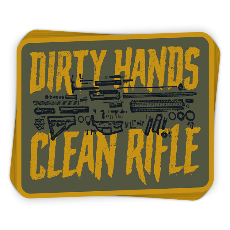 Dirty Hands Clean Rifle Decal