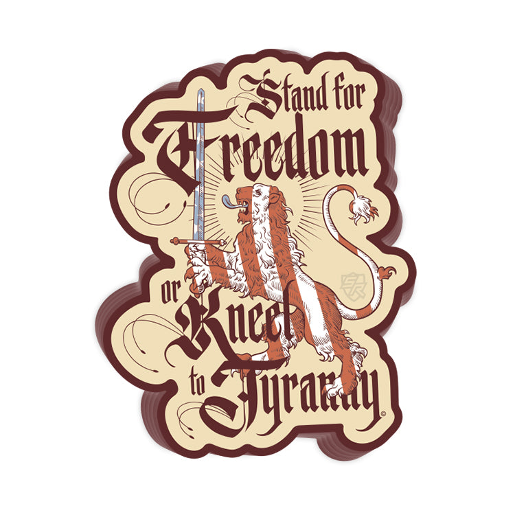 Freedom or Kneel to Tyranny Decal