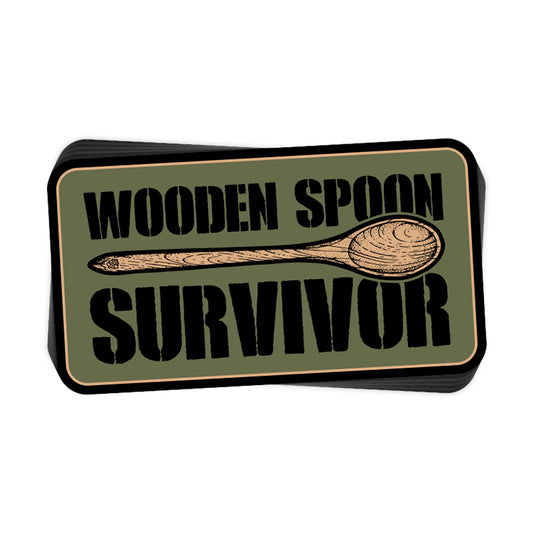 Wooden Spoon Survivor Decal