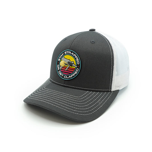 Stay Strapped or Get Clapped PVC Patch Hat
