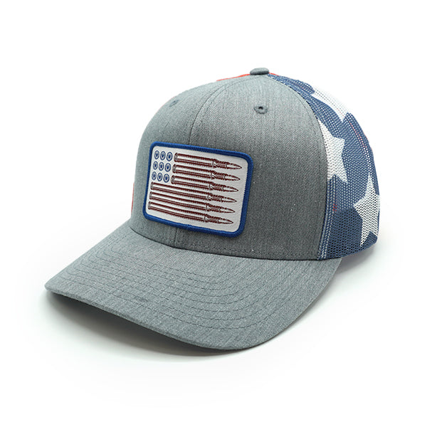 USA Bullet Flag Woven Patch Hat