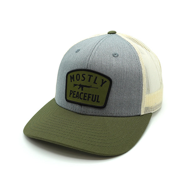 Mostly Peaceful Woven Patch Hat