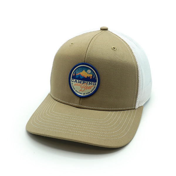 Camping without Beer Woven Patch Hat