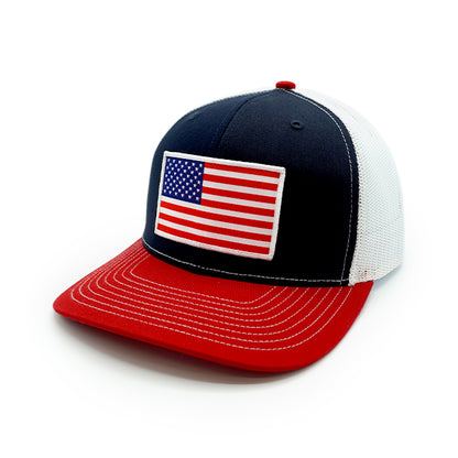 USA Flag Woven Patch Hat