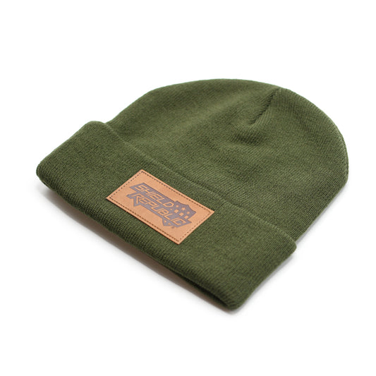 Shield Republic Leather Patch Beanie
